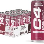 C4 Smart Energy Drink - Sugar Free Performance Fuel & Nootropic Brain Booster， Coffee Substitute or Alternative | Peach Mango Nectar 12 Oz - 12 Pack